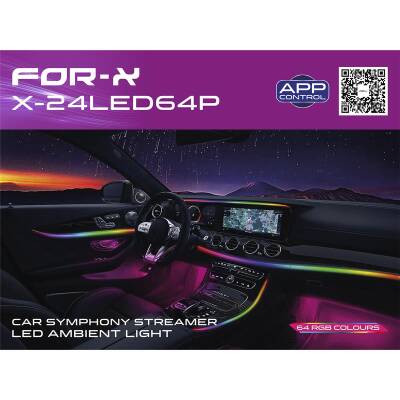 FOR-X X-24LED64P Araç İçi Ambiyans Led Aydınlatma
