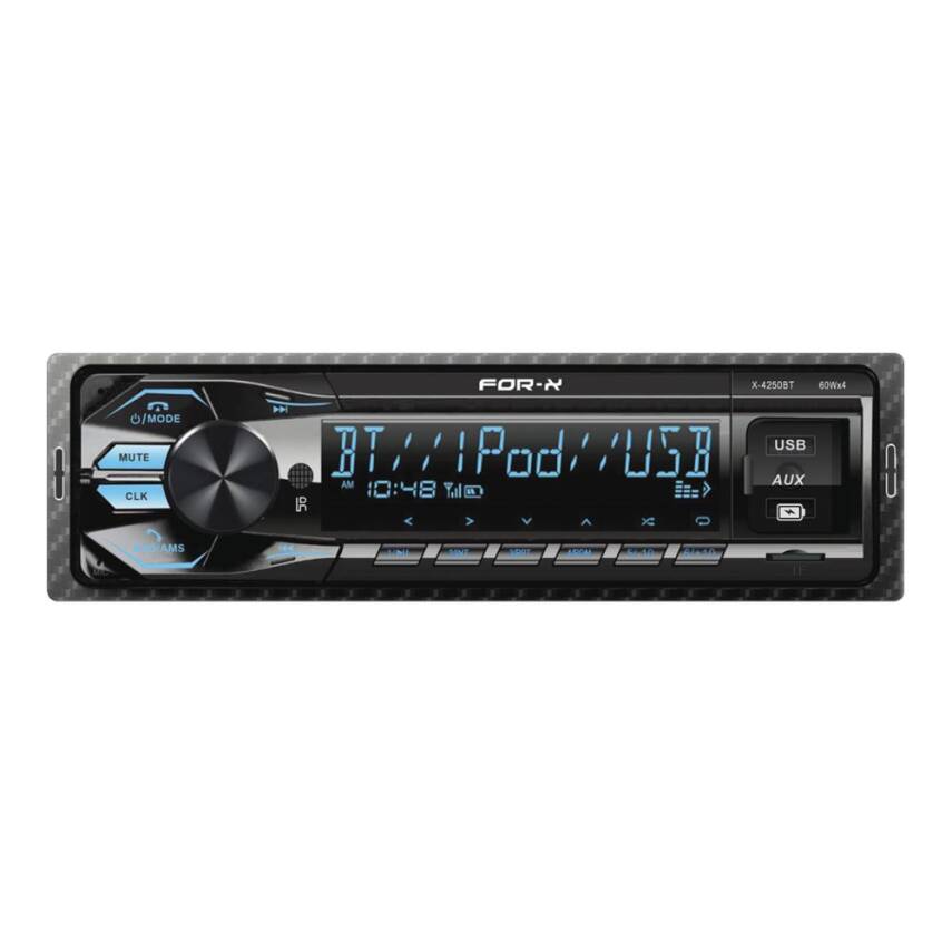 FOR-X X-4250BT Oto Teyp Bluetooth - USB - AUX - RGB - LCD EKRAN - 1